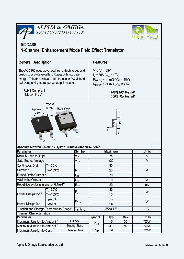 AOD46608_6935725.PDF Datasheet