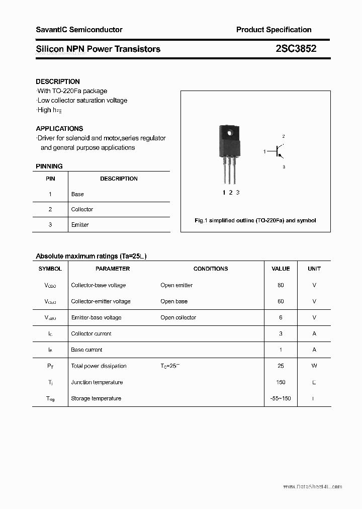 2SC3852_6943115.PDF Datasheet