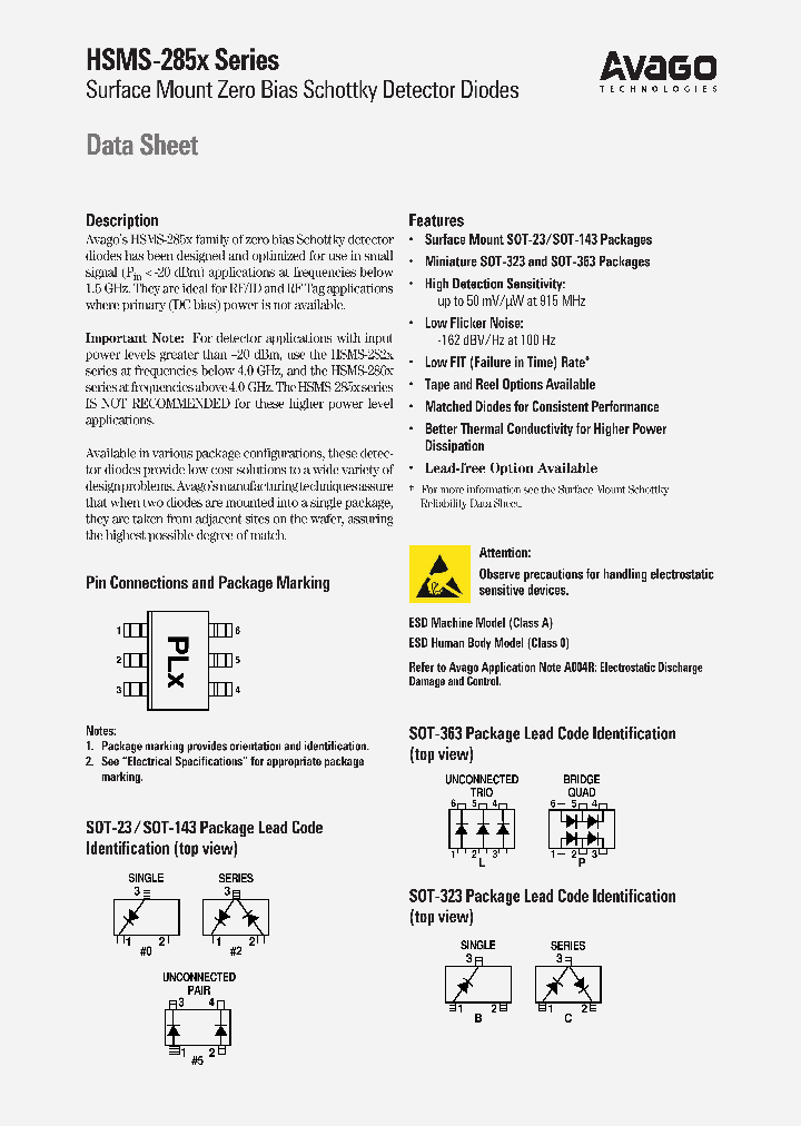 HSMS-285L-BLK_6903753.PDF Datasheet