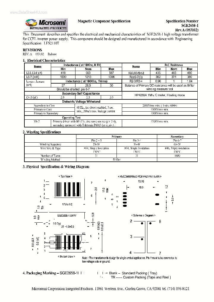 SGE2658-1_7263580.PDF Datasheet