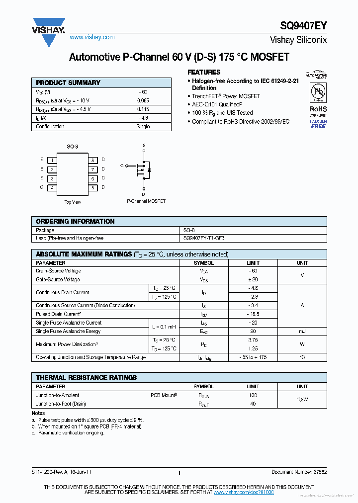 SQ9407EY_7299953.PDF Datasheet