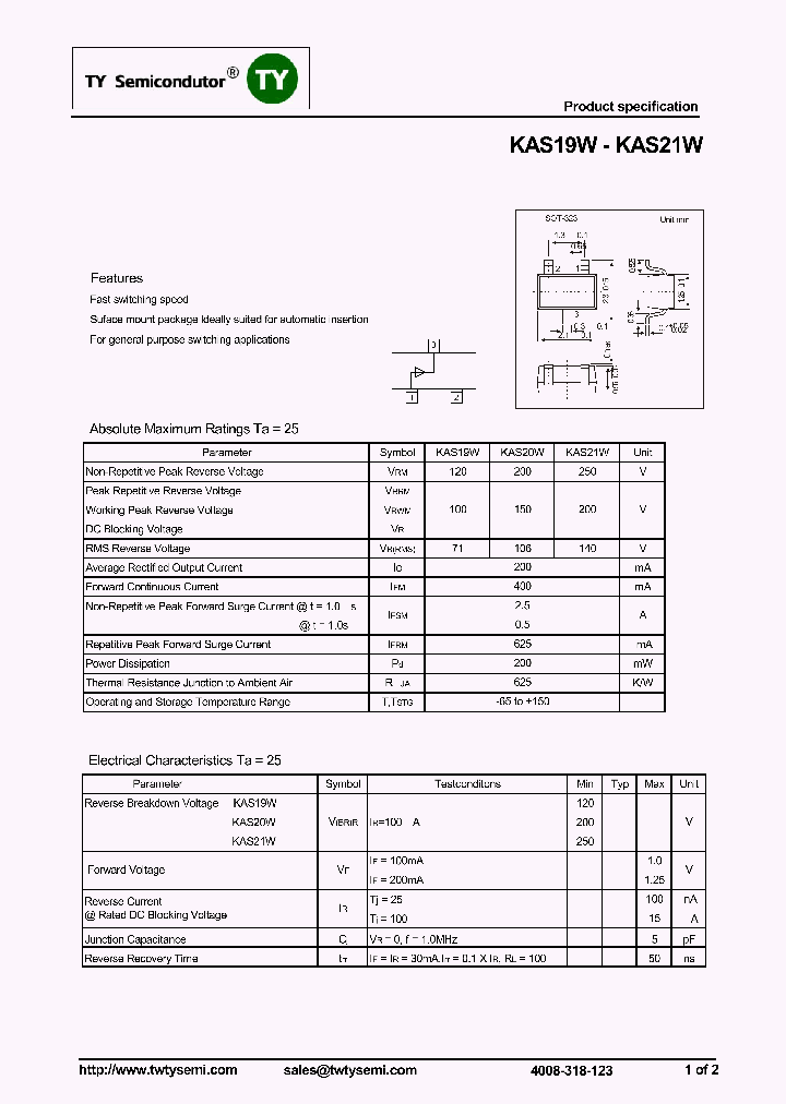 KAS19W_7342503.PDF Datasheet