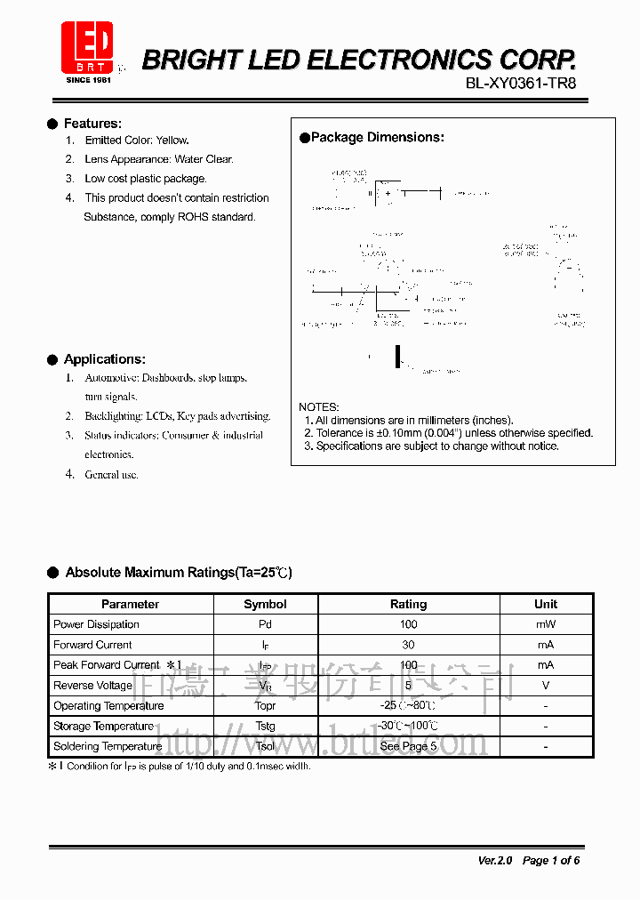 BL-XY0361-TR8_7396206.PDF Datasheet