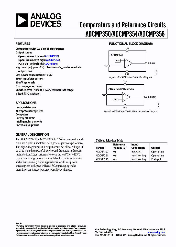 ADCMP350YKSZ-REEL7_7554734.PDF Datasheet