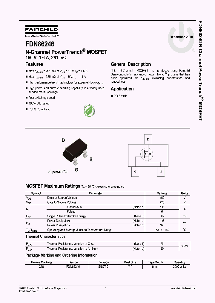 FDN86246_7579011.PDF Datasheet