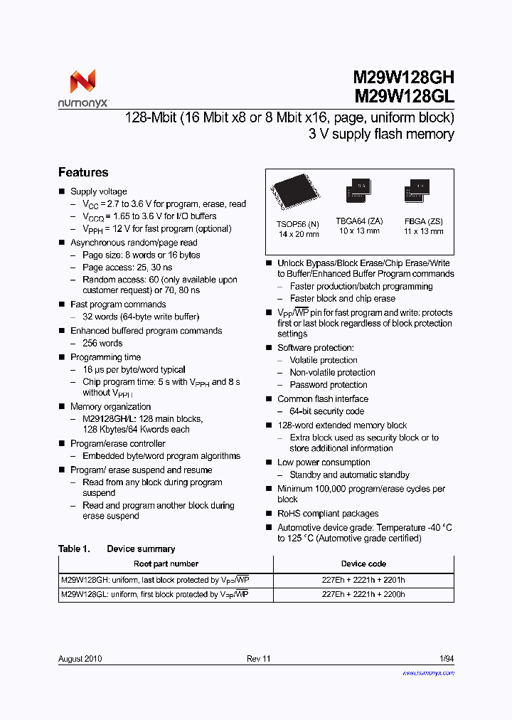 M29W128GH70N3E_7681043.PDF Datasheet