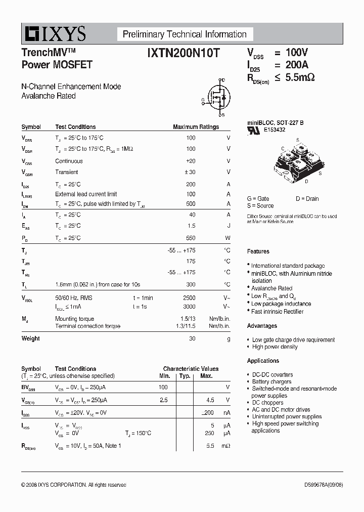 IXTN200N10T_7684309.PDF Datasheet