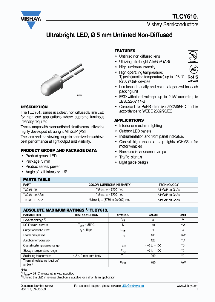 TLCY6100-AS21_7700602.PDF Datasheet