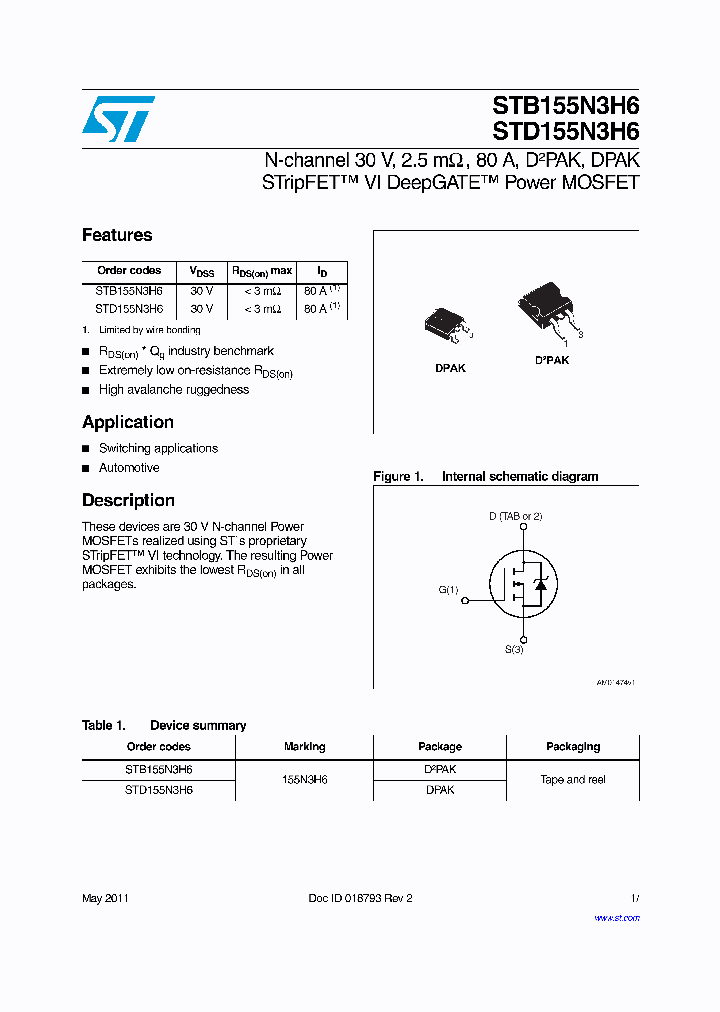 STD155N3H6_7794951.PDF Datasheet