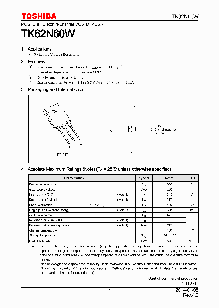 TK62N60W_7906320.PDF Datasheet