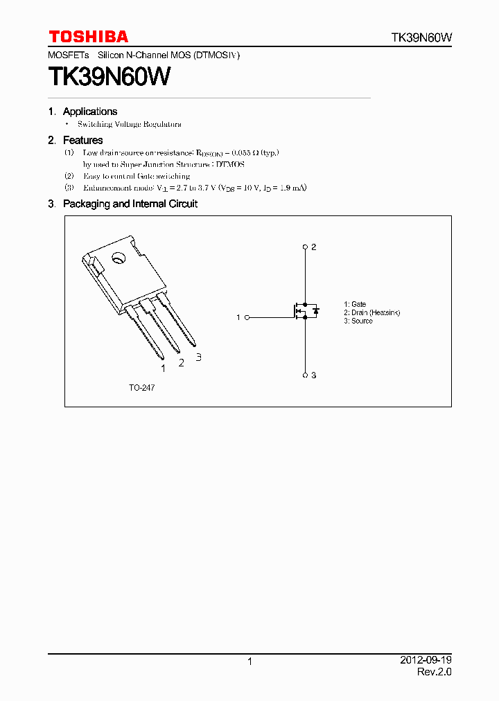 TK39N60W_7919041.PDF Datasheet