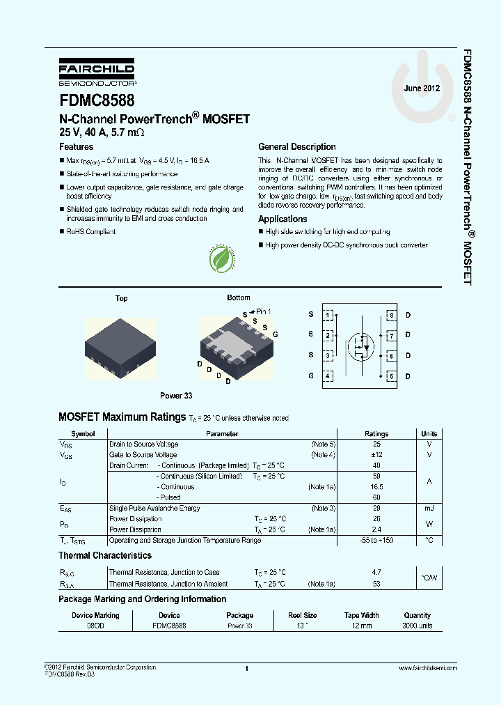 FDMC8588_7947062.PDF Datasheet