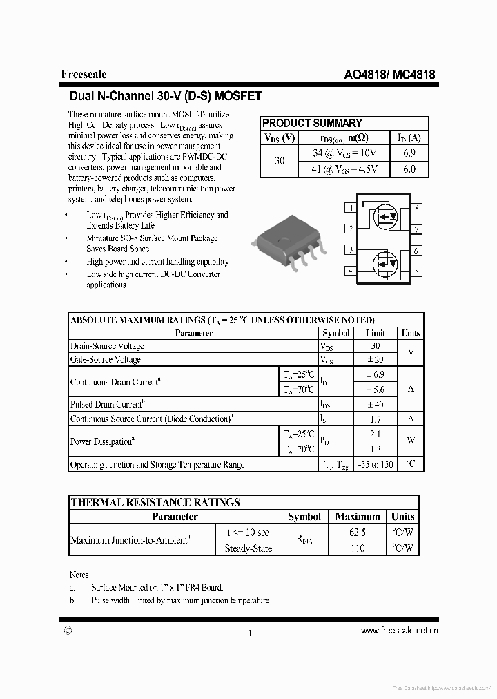 AO4818_7809390.PDF Datasheet