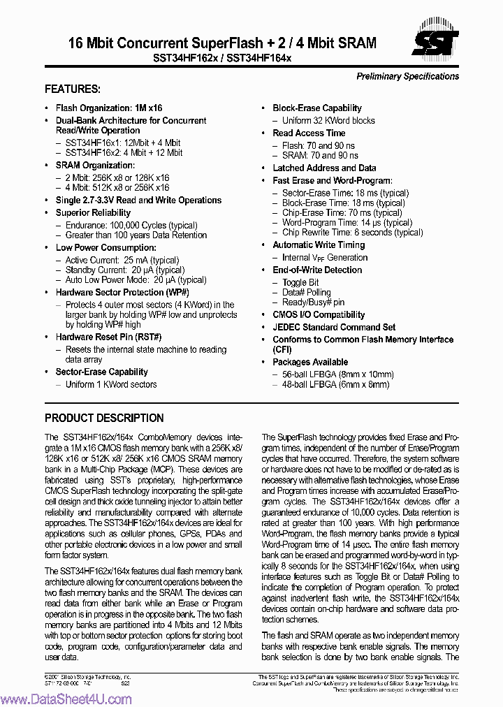 SST34HF164X_7824070.PDF Datasheet