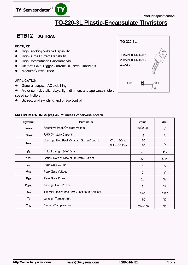 BTB12_8159462.PDF Datasheet