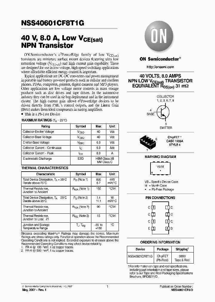 NSS40601CF8_8175972.PDF Datasheet