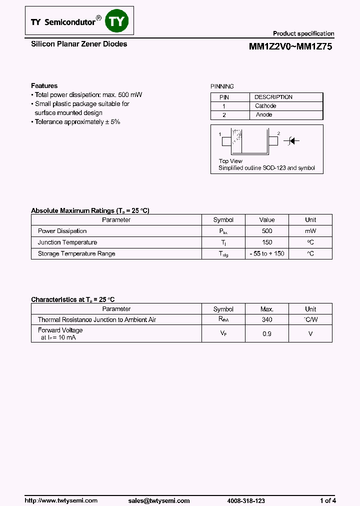 MM1Z10_8203647.PDF Datasheet