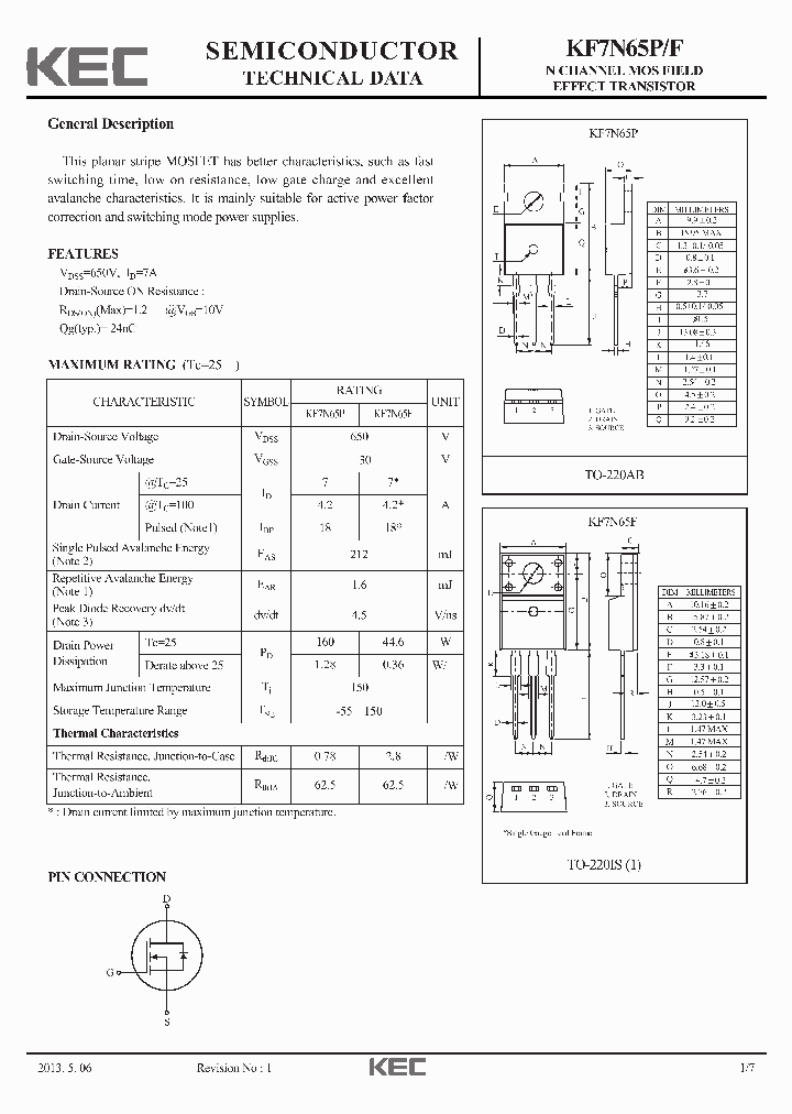 KF7N65P-15_8204496.PDF Datasheet