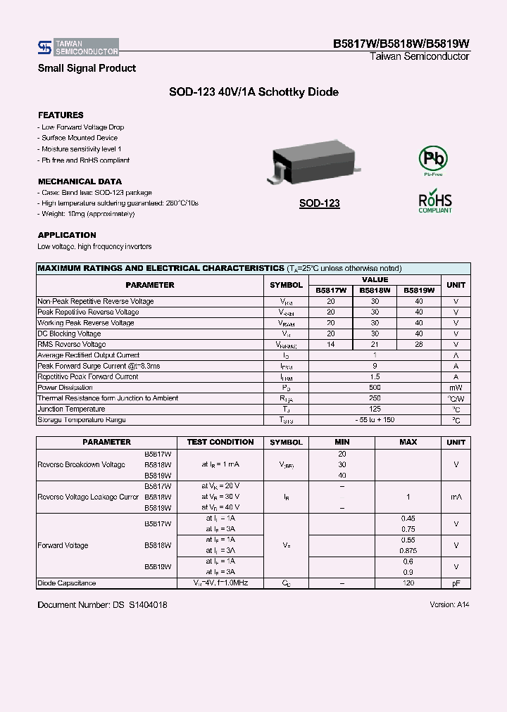 B5817W-N0RBG_8212616.PDF Datasheet