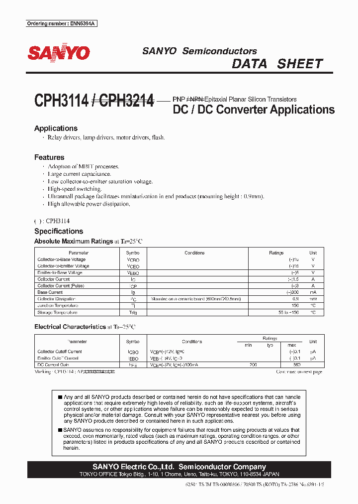 CPH3114-11_8224501.PDF Datasheet