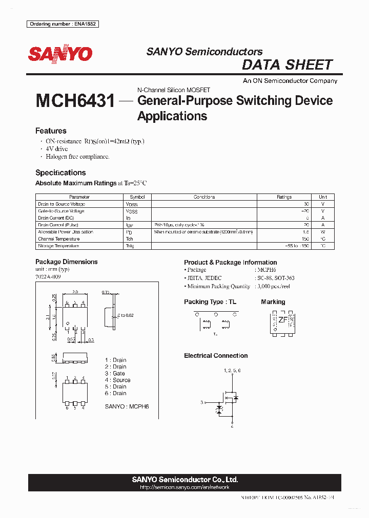 MCH6431_7855156.PDF Datasheet