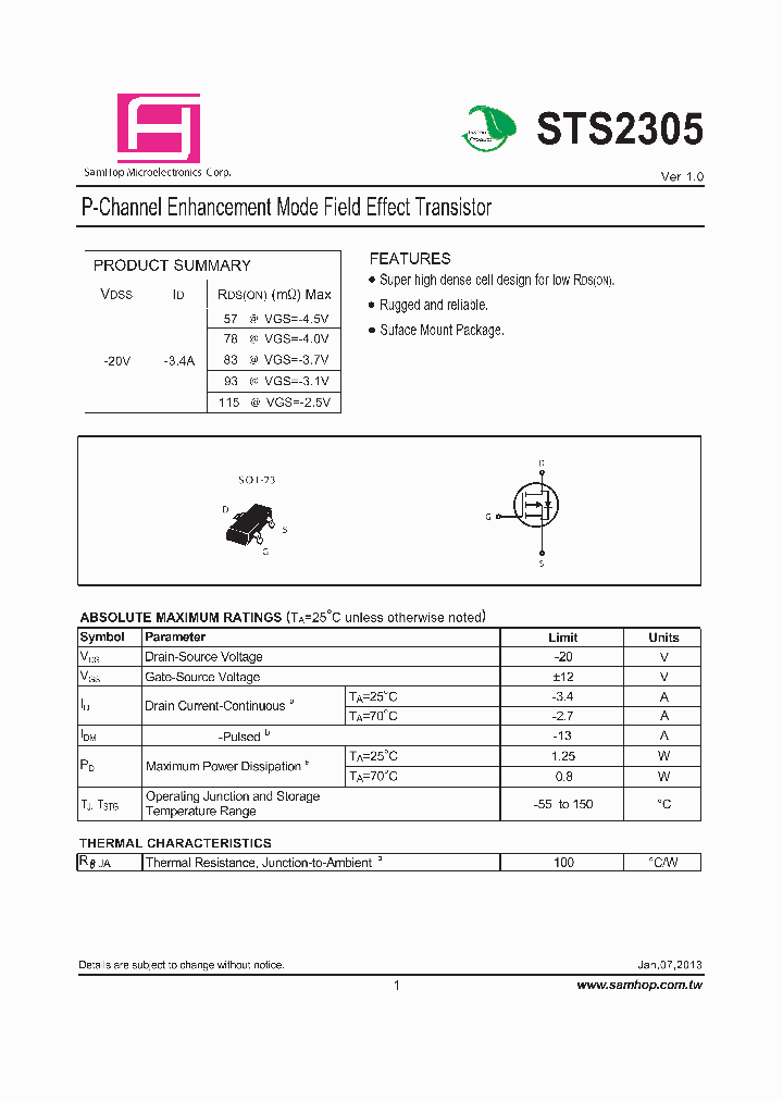 STS2305_7870860.PDF Datasheet