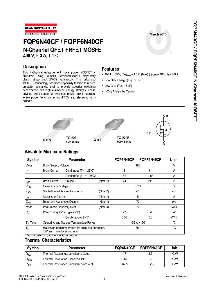 FQP6N40CF_8278088.PDF Datasheet