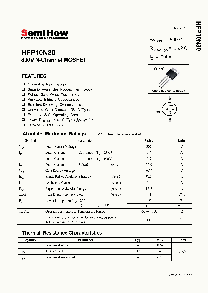 HFP10N80_8281762.PDF Datasheet