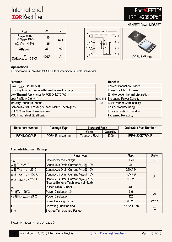 IRFH4209DPBF_8292986.PDF Datasheet