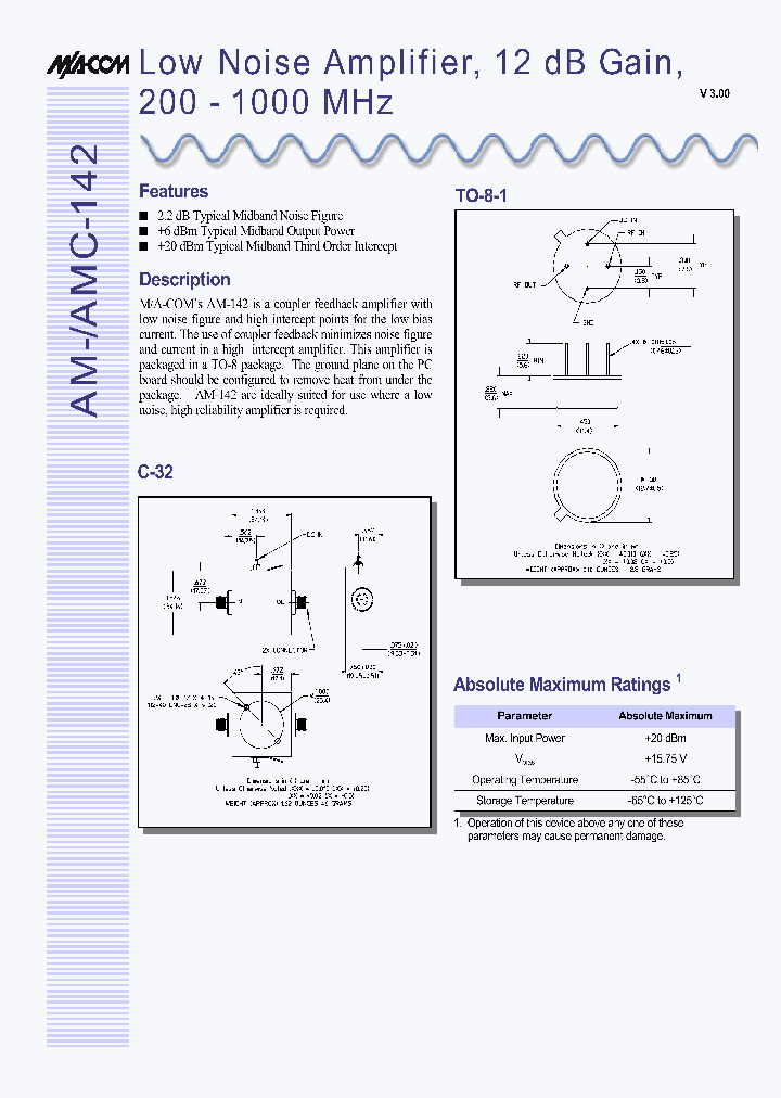 AMC-142SMA_8298726.PDF Datasheet