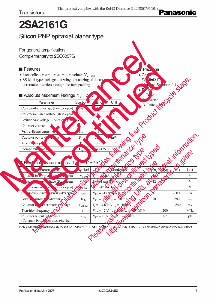 2SA2161G_8310834.PDF Datasheet