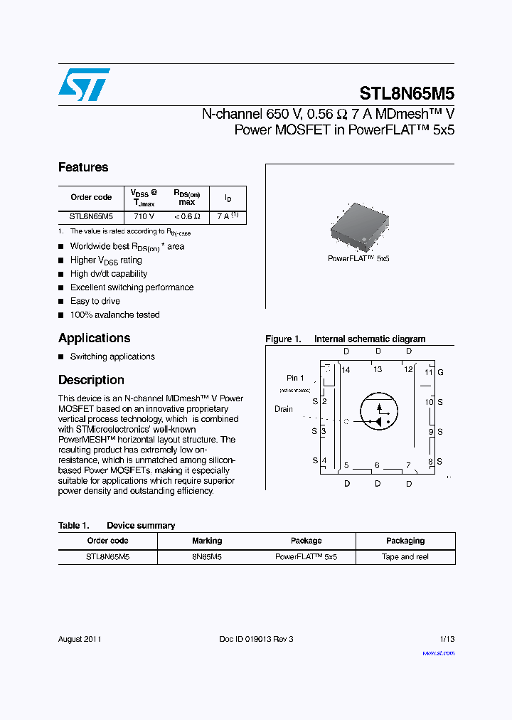 STL8N65M5_8327123.PDF Datasheet