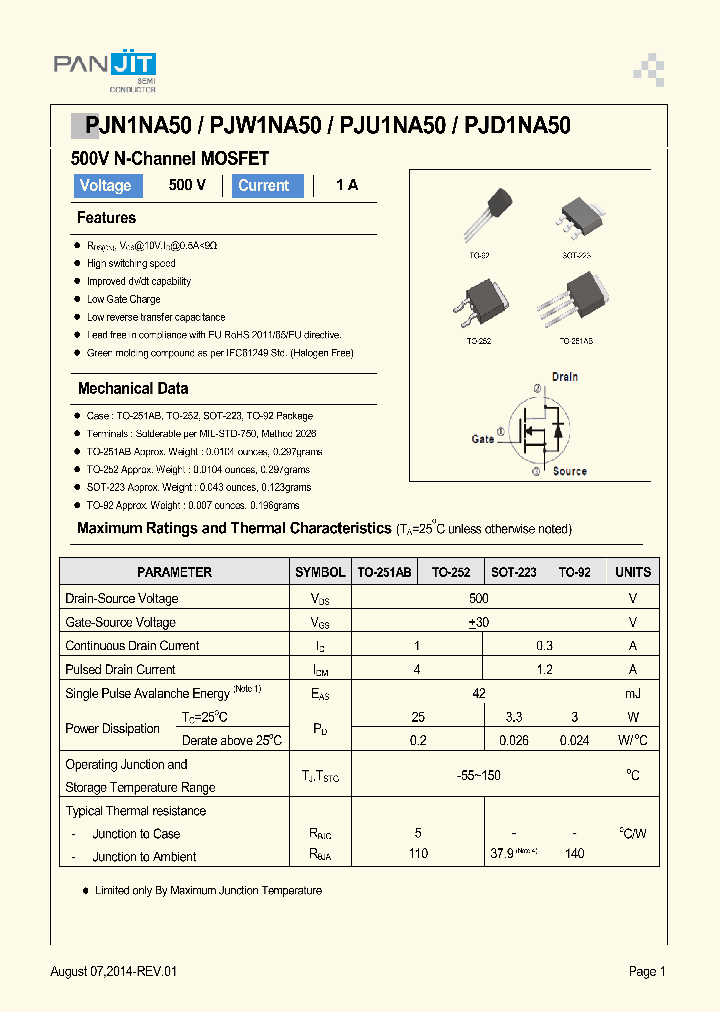 PJW1NA50_8335829.PDF Datasheet