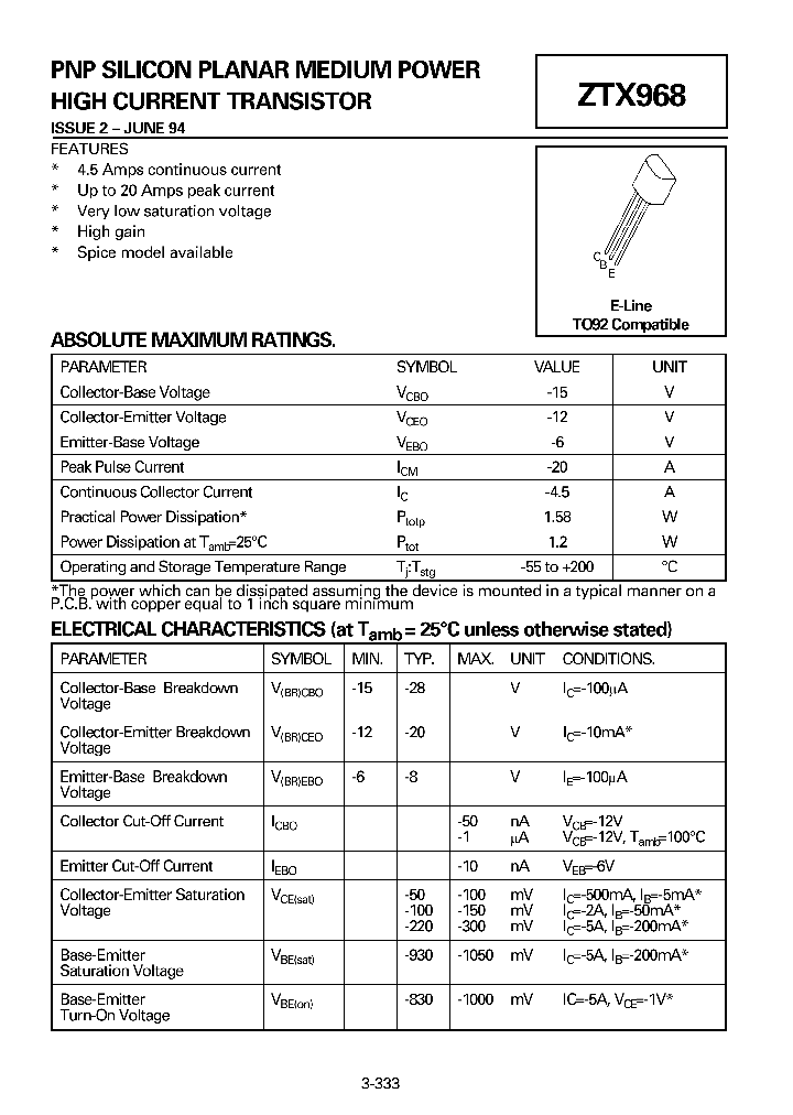 ZTX968_8368992.PDF Datasheet