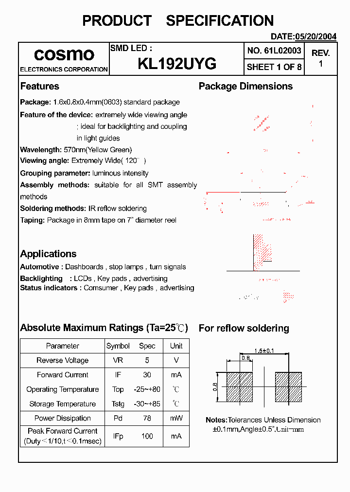 KL192UYG_8401777.PDF Datasheet