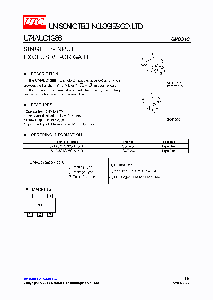 U74AUC1G86-15_8510833.PDF Datasheet