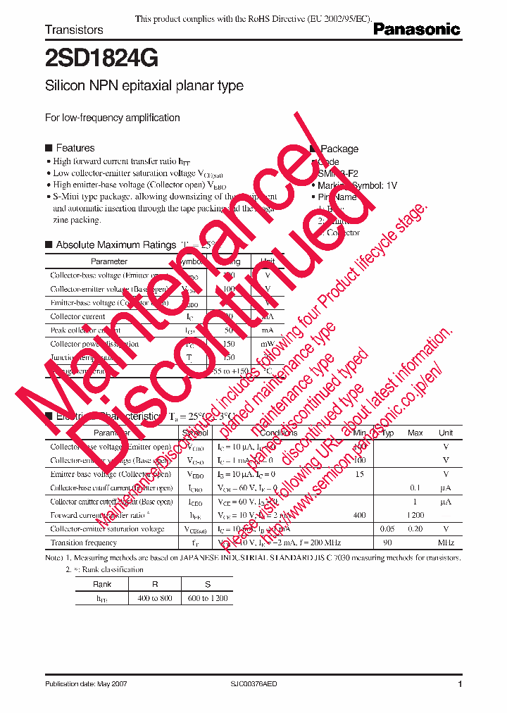 2SD1824G_8528716.PDF Datasheet