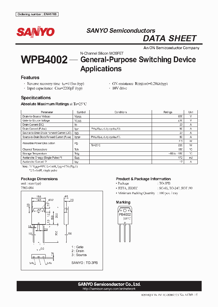 ENA1769_8533806.PDF Datasheet