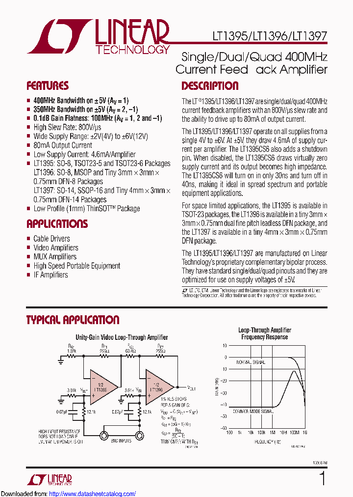 LT1395CS5TRMPBF_8535474.PDF Datasheet