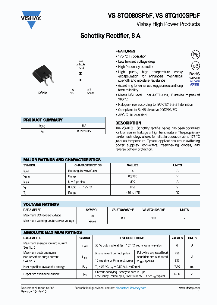 VS-8TQ100SPBF_8597228.PDF Datasheet