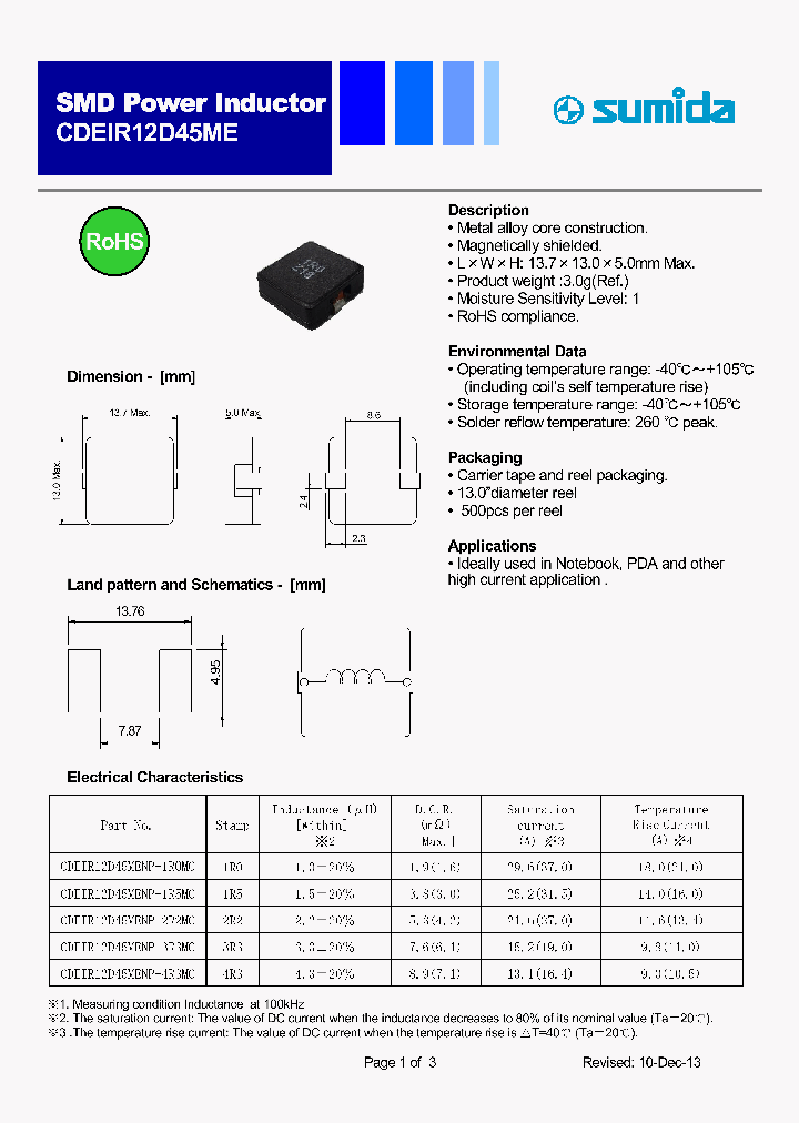 CDEIR12D45MENP-3R3MC_8597772.PDF Datasheet