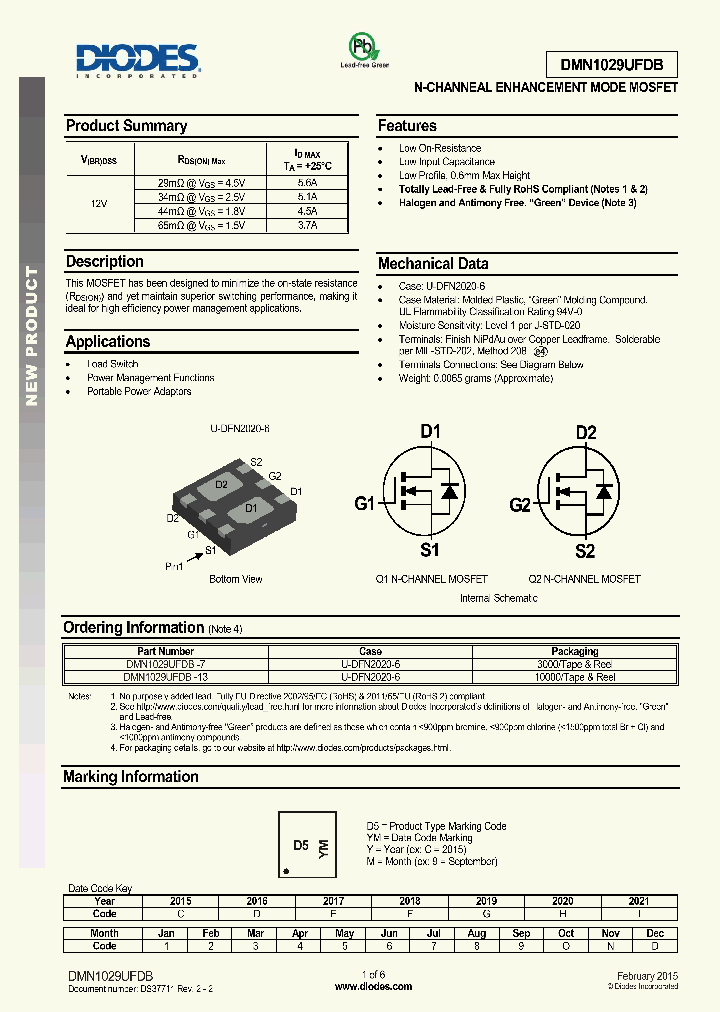 DMN1029UFDB_8638577.PDF Datasheet