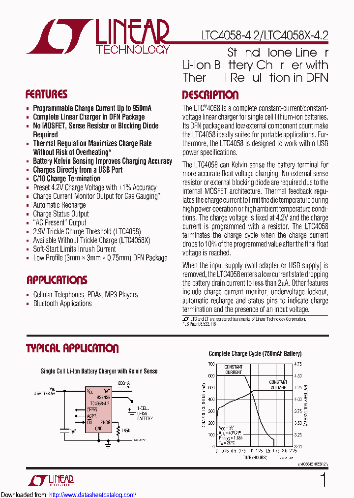 LTC4058XEDD-42PBF_8760260.PDF Datasheet