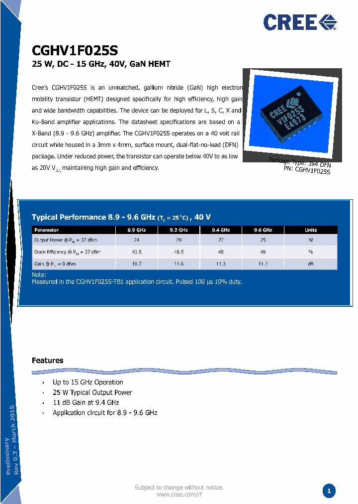 CGHV1F025S_8832059.PDF Datasheet