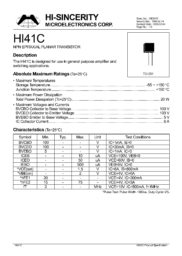 HI41C_8836749.PDF Datasheet