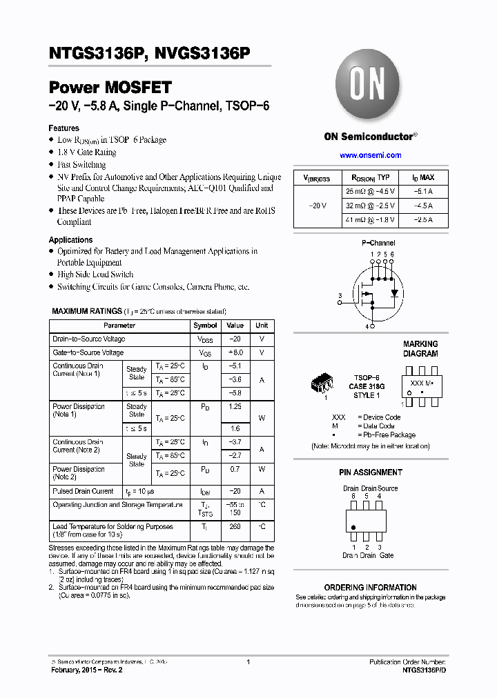 NVGS3136PT1G_8836019.PDF Datasheet