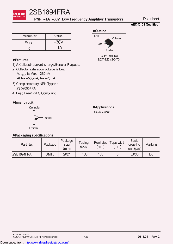 2SB1694FRAT106_8852606.PDF Datasheet