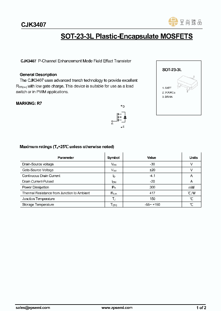 CJK3407_8844936.PDF Datasheet