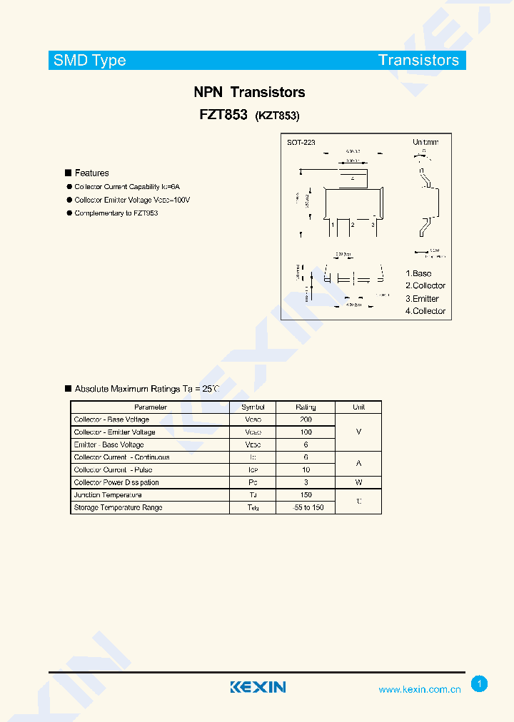 FZT853-15_8868675.PDF Datasheet