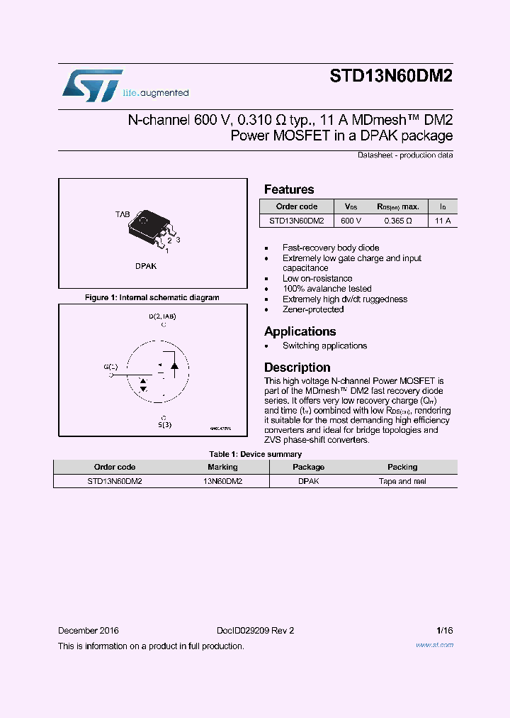 STD13N60DM2_8873389.PDF Datasheet